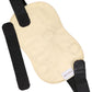 A beige baby support wrap with black elastic straps, shown on a plain white background. A small white label on the front reads 'doTERRA Castor Oil Wrap Pack'.